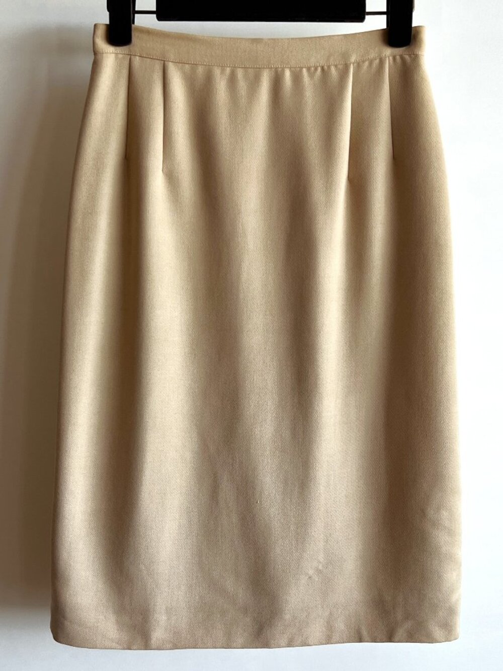 GIORGIO ARMANI Wool Blend Beige Skirt Vintage, Italian Size 40 (US 6)